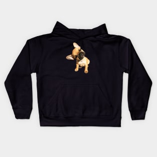 French Bulldog Cute Head Tilt Kids Hoodie